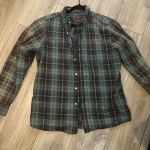 Merona Green and Gray Plaid Shirt